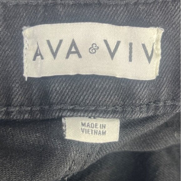 Ava & Viv Flare Jeans Womens Size 22 Black New High Rise Tummy Control Stretch - Picture 6 of 12